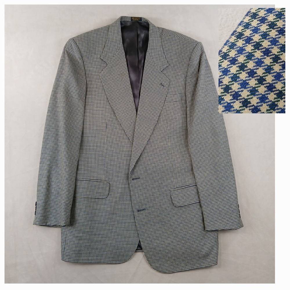 Oscar De La‎ Renta 42L Mens Sport Coat Blazer Jacket 21x33 Tall Long Defect Wool